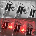 Auto Dynasty Compatible With Ford F250 F350 F450 F550 Super Duty Pair Of Red 3d Led Bar Tail Brake Lights Chrome Housing Clear