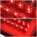 Auto Dynasty Compatible With Ford F250 F350 F450 F550 Super Duty Pair Of Red 3d Led Bar Tail Brake Lights Chrome Housing Clear