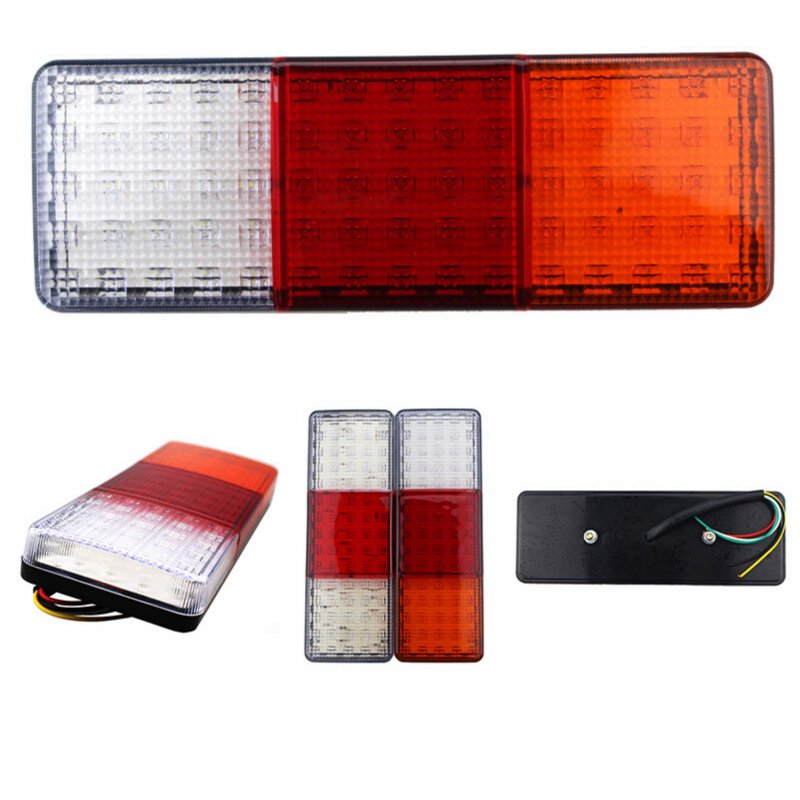75 Led Rectangle 3 Color Tail Light Bar Waterproof Turn Signal Brake Reverse Running Taillight For Truck Boat Trailer Pickup Rv