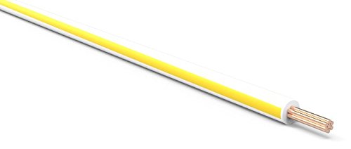 Efi Connection 20 Gauge White W Yellow Stripe Automotive Txl Wire 25 Ft