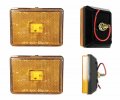 2 Amber Square Led Trailer Side Marker Lights Stud Mount 24041 