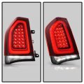 Factory Style Full Led Tail Light Brake Lamp For 2015-2023 Chrysler 300 Chrome Housing Dark Red Lens Left Side Only 