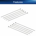 Bettomshin 2mm Dia Round Tip Steel Straight Ejector Pin Punch 150mm Long Silver Gray 10pcs