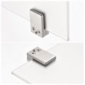 Uxcell 304 Stainless Steel Glass Clamp 2pcs Clip Curved Back Square Bracket For Thickness 10-12mm Balustrade Staircase Handrail