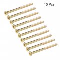 Uxcell M8x110mm Furniture Screws Hex Socket Zinc Plated Fasteners Bolts Half-thread Carbon Steel 10pcs