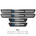 Mopar X-large Black Real Carbon Fiber 4 Pcs Universal Door Sill Step Protector Guard Decal Plates