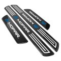 Mopar X-large Black Real Carbon Fiber 4 Pcs Universal Door Sill Step Protector Guard Decal Plates