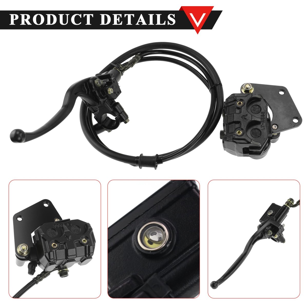 Pro Bat Front Hydraulic Brake Assembly W Extra Pad For 50cc 70cc 90cc 110cc 125cc 140cc Dirt Pit Bike