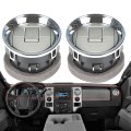 Dash Board Louvre Chrome Ac Heat Air Vent Outlet Set 2pcs For F150 2009 To 2014 9l3z-19893-aa 9l3z19893aa Cl3z-19893-ea 