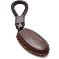 Vitodeco Leather Smart Key Fob Case For Nissan Versa Sentra Altima Maxima Rogue 2007-2022 5 Buttons Brown