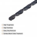Uxcell 6542 High Speed Steel Straight Shank Twist Jobber Drill Bit Fully Ground Black Oxide Bits 6mm Diameter 57mm Total Length