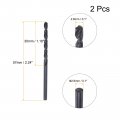Uxcell 6542 High Speed Steel Straight Shank Twist Jobber Drill Bit Fully Ground Black Oxide Bits 6mm Diameter 57mm Total Length