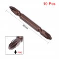 Uxcell 10 Pcs Ph2 Magnetic Phillips Double Ended Screwdriver Bits 1 4 Inch Hex Shank 2 56-inch Length S2 Power Tool Red