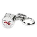 Dodge Challenger R T Logo Engine Piston And Rod Metal Key Chain White Chrome Finish Officially Licensed Automotive Accessory 2