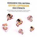 Angoily 75pcs Band Clamp Tube Flexible Tubings Pipe Hose Clip Fuel Line Clamp Spring Boxed