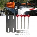 Traction Board Mounting Kit Off Road Pins Adjustable Brackets Set For 4 72a 6 69in Recovery Tracks Red