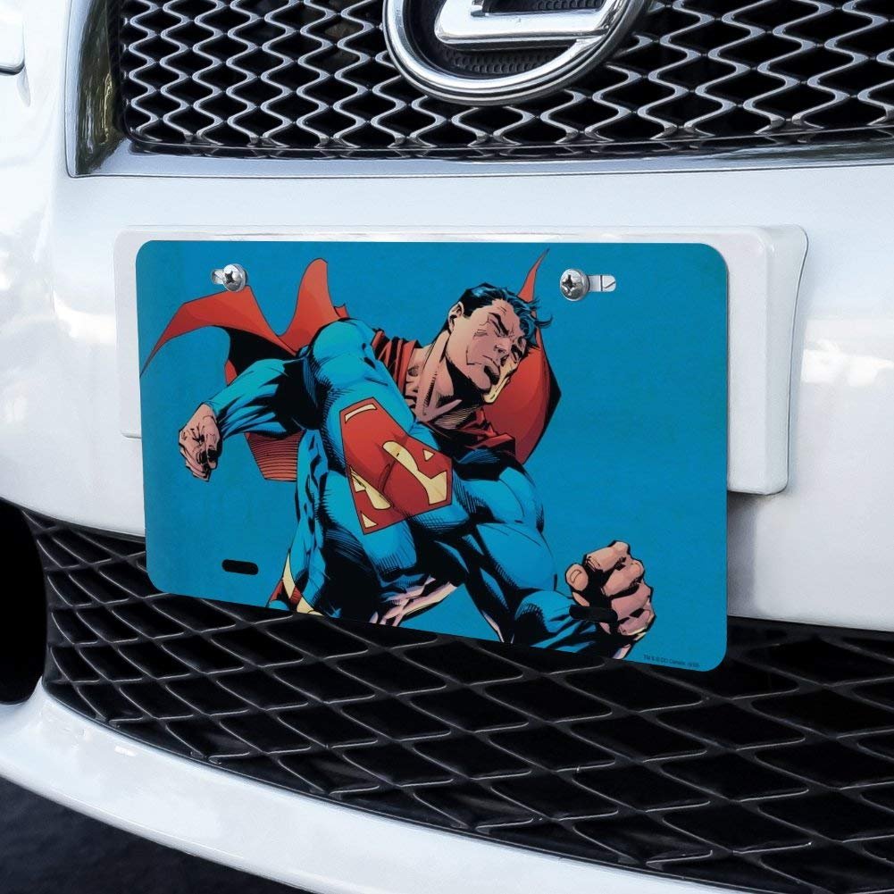 Superman Character Novelty Metal Vanity Tag License Plate Uv And Water Resistant Aluminum 6 In X 12 Standard North American