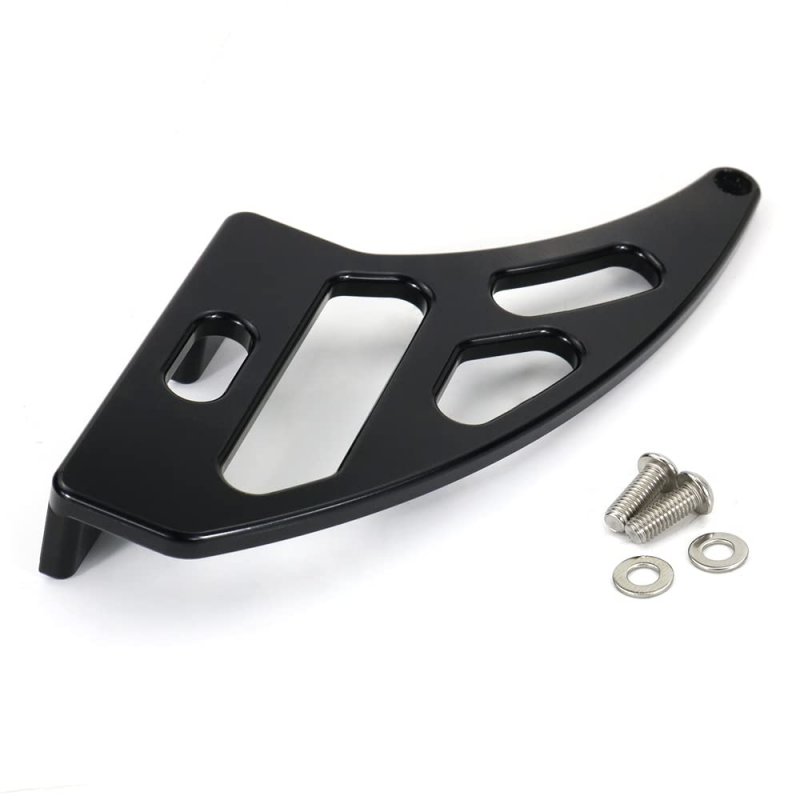Universal Lower Chain Guard Racing Toe For Motorcycles Cnc Aluminum Black Anodized Bolt On Install With Mounting Bolts Model