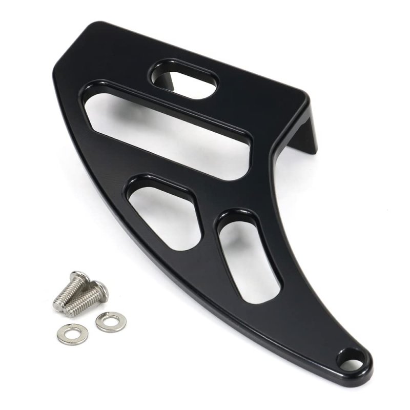 Universal Lower Chain Guard Racing Toe For Motorcycles Cnc Aluminum Black Anodized Bolt On Install With Mounting Bolts Model