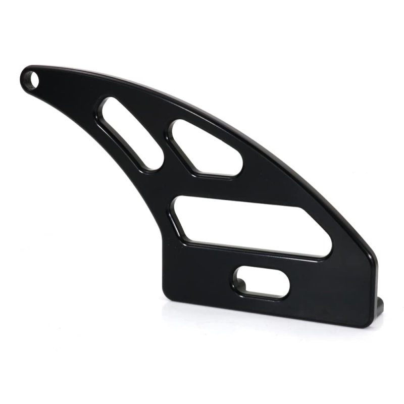 Universal Lower Chain Guard Racing Toe For Motorcycles Cnc Aluminum Black Anodized Bolt On Install With Mounting Bolts Model
