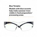3m Securefit 200 Series Sf201sgaf-blu Blue Temples Clear Scotchgard Anti-fog Lens