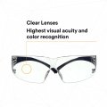 3m Securefit 200 Series Sf201sgaf-blu Blue Temples Clear Scotchgard Anti-fog Lens