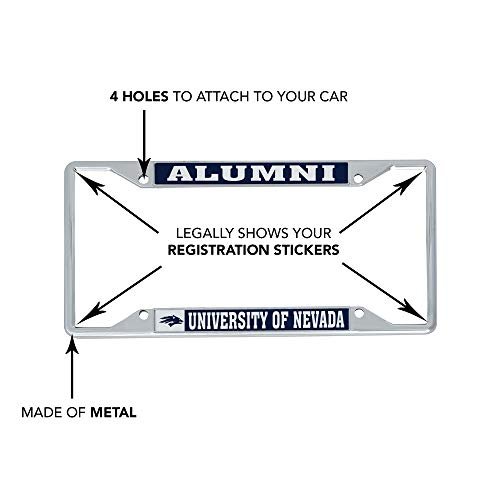 Desert Cactus University Of Nevada Reno Unr Wolf Pack Metal License Plate Frame For Front Or Back Car Officially Licensed