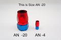 Autobahn88 Aluminum Anodized Swivel Elbow Hose End Fitting Straight An20 Blue Red