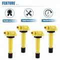 Uxcell 4pcs Car Ignition Coil Engine Replacement No 30520rnaa01 099700-101 For Honda Civic 2006-2011