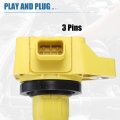 Uxcell 4pcs Car Ignition Coil Engine Replacement No 30520rnaa01 099700-101 For Honda Civic 2006-2011