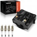 A-premium 1x Ignition Coil Pack And 4x Iridium Platinum Spark Plugs Compatible With Toyota Corolla992 1 6l Geo Prizm 1990-1992