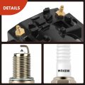 A-premium 1x Ignition Coil Pack And 4x Iridium Platinum Spark Plugs Compatible With Toyota Corolla992 1 6l Geo Prizm 1990-1992