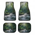 Rainforest Landscape Car Floor Mat Set Universal Fit 4-piece Misty Forest Automotive Mats All Weather Anti-slip Protectionpets 