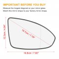 X Autohaux Car Rearview Mirror Glass Replacement With Backing Plate Heated Right Passenger Side For Chevrolet Cruze 2011-2016