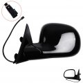 Ocpty Black Driver Side View Mirror Smooth With Power Adjustment Manual Fold Non-heated Compatible For 1994-1997 Chevrolet S10