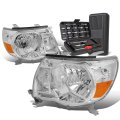 Auto Dynasty Chrome Housing Amber Corner Headlight Lamps Tool Kit For Tacoma 05-11 