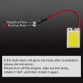 Grandviewtm 10pcs White Cob 18smd Led Panel Dome Festoon Car Interior Reading Light Lamp T10 Adapter Ba9s Dc12v 26mmx16mm