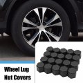 Uxcell 20pcs Black 17mm Car Wheel Nut Lug Hub Covers Bolt Cap Dust Cover Protector Silicone Universal Replacement