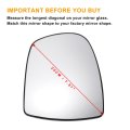 Car Rearview Right Passenger Side Upper Part Mirror Glass Replacement W Backing Plate Convex Heated White For Nissan Primastar