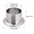 Uxcell 304 Stainless Steel Fitting Long Weld Clamp Ferrule Fits 54mm X 40mm
