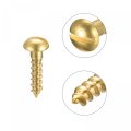 Wood Screws M3 X 12mm Slotted Round Head Brass Self-tapping Screw 50 Pcs 