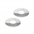 Wall Split Flange Round Escutcheon Plate For Bathroom Pipe 2 Pack 4 In Stainless Steel Silver Finish Water Heating Gas Pipes 