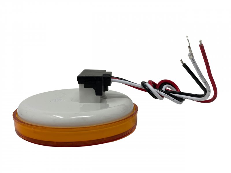 4 In Round Led Recessed Amber Strobe Light 24 Dot Sae Approved Waterproof High Powered Warning Lights For Towing Trucks And
