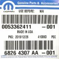 Mopar 17-21 For Jeep Grand Cherokee Adaptive Cruise Control Bezel Compatible 68264307aa