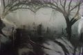 Halloween Wall Murals Border Decorations Skeletons Cats Skulls Blood W4 Select Type Mural Cemetery 