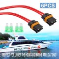 6 Pcs Fuse Holder 12v 30 Amps Weatherproof Blade Style Ato Atc For Automotive And Marine With Covers 12 Awg Tinned Copper 8 In