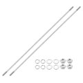 Double Ended Stud Screws M8x500mm 304 Stainless Steel Dual Threaded Rod Bolts With Nuts And Flat Lock Washers For House 