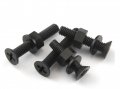 Hscrstar Nylon Flat Head Cross Plastic Mechanical Screw M8x40mm 10sets White Nut And Washer
