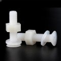 Hscrstar Nylon Flat Head Cross Plastic Mechanical Screw M8x40mm 10sets White Nut And Washer