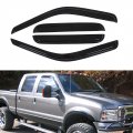 Side Window Visor Vent Rain Guard Deflector Replacement For 1999-2016 F250 F350 F450 F550 Super Duty Crew Cab 